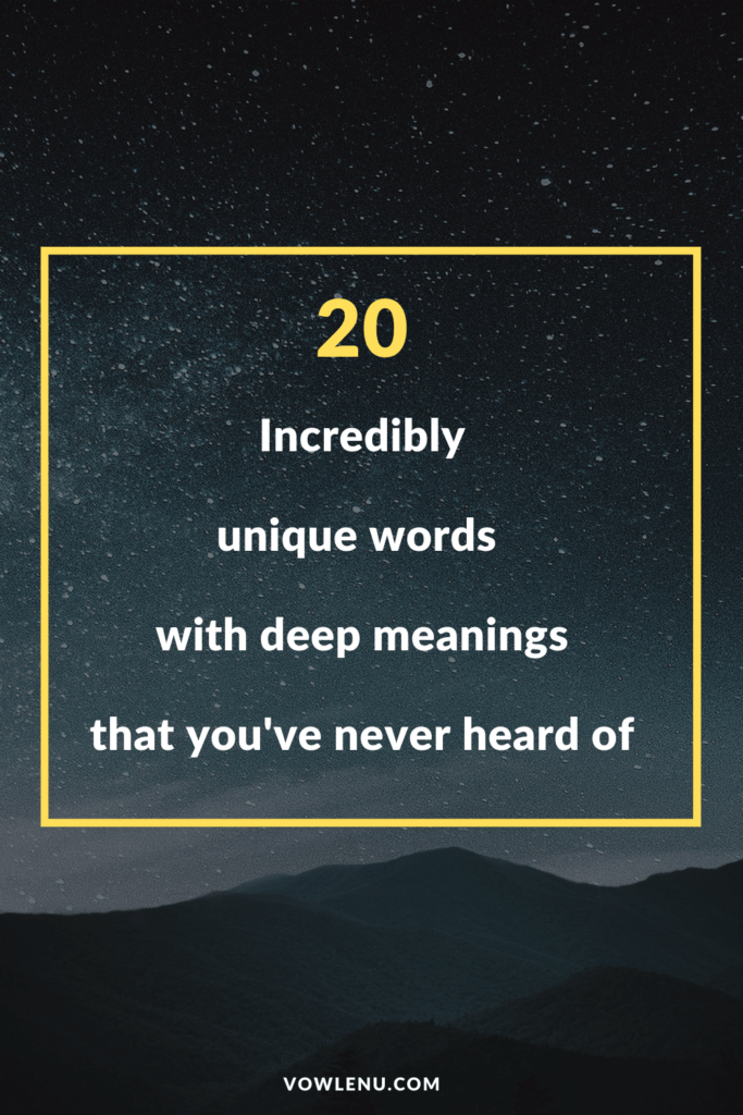 Coolest Words With Deep Meanings